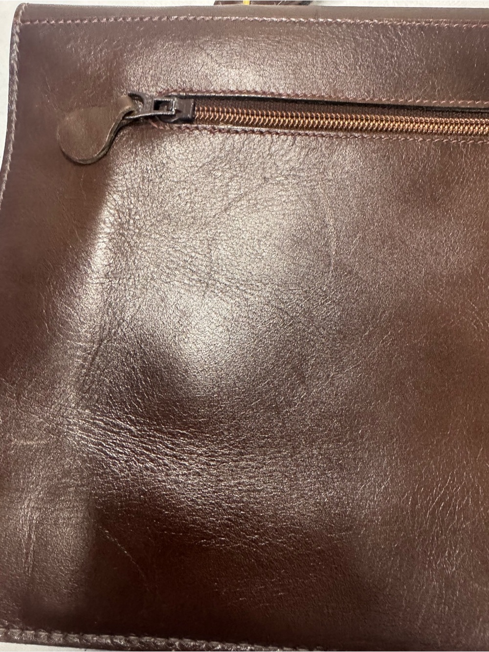 Anne Klein for Calderon brown leather briefcase - Picture 14 of 16